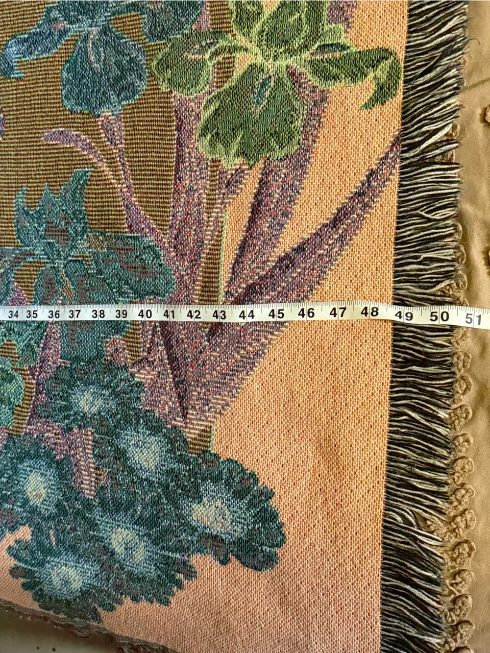 Pure Country Weavers Floral Butterfly Tapestry Throw Blanket 51x60” Woven Fringe